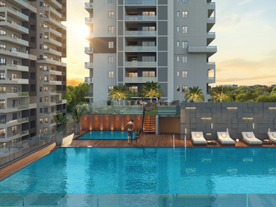 Temperature-controlled swimming pool